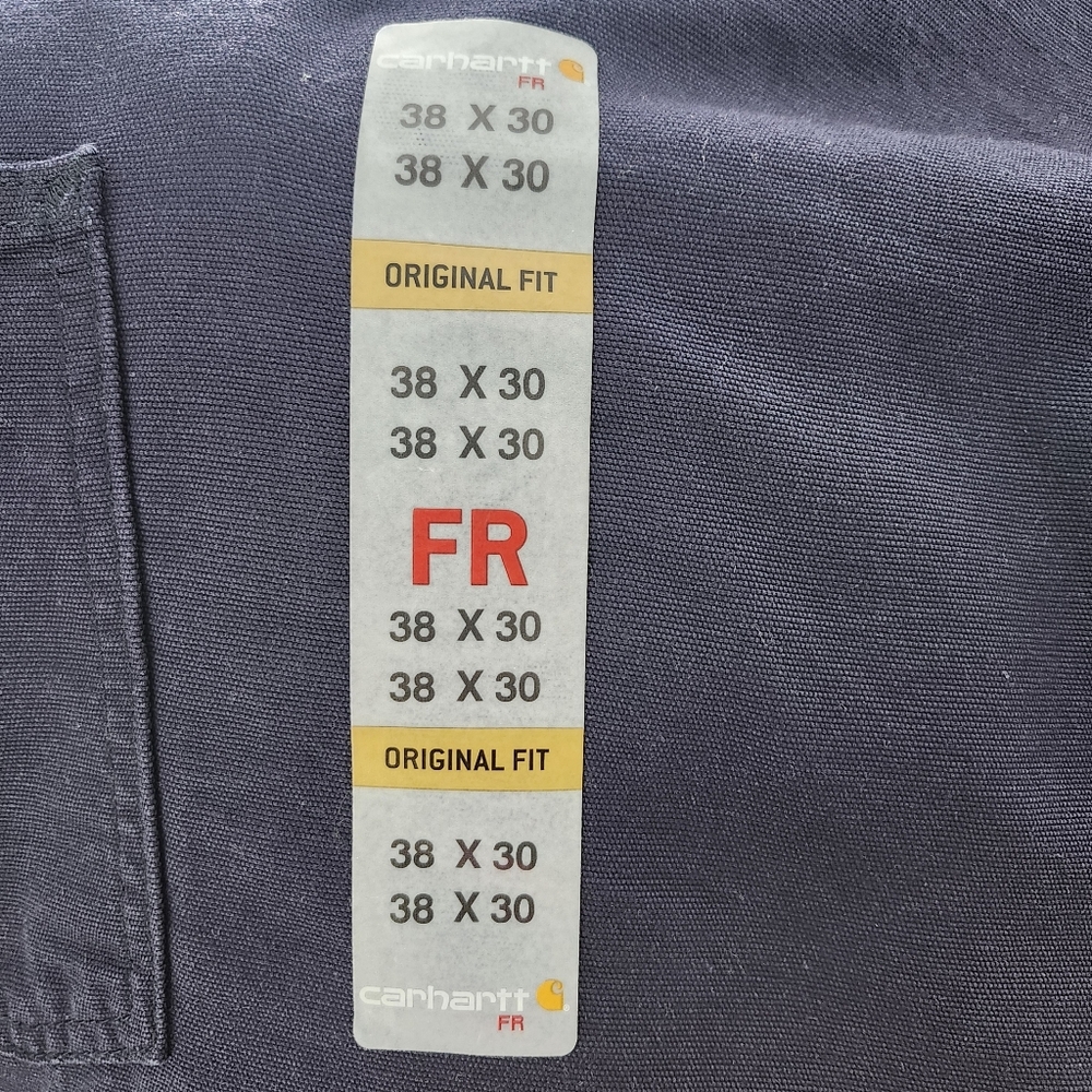 CARHARTT FR CAT Canvas Utility Work Pants Original Fit Navy Men's 38x30 NWT - Picture 12 of 16